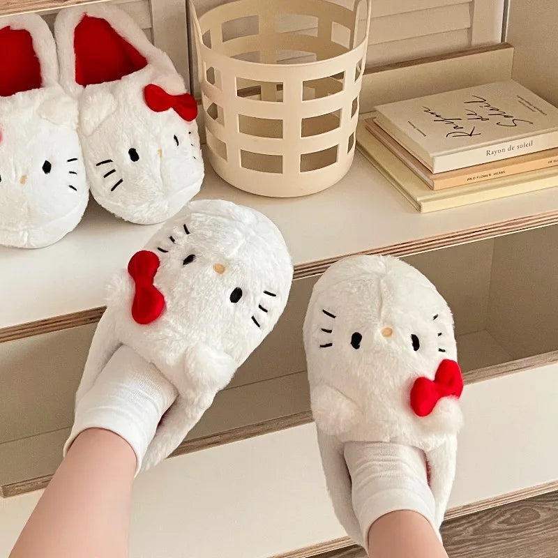 Zapatillas de Felpa Hello Kitty – Comodidad y Ternura para Otoño e Invierno