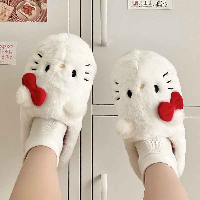 Zapatillas de Felpa Hello Kitty – Comodidad y Ternura para Otoño e Invierno