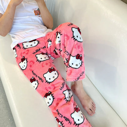 Pantalones de Pijama Hello Kitty 2024 – Edición Halloween (Flanel / Kawaii)