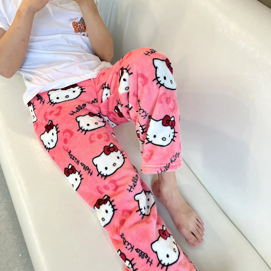 Pantalones de Pijama Hello Kitty 2024 – Edición Halloween (Flanel / Kawaii)