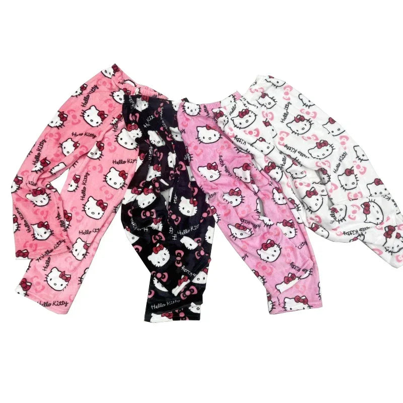 Pantalones de Pijama Hello Kitty 2024 – Edición Halloween (Flanel / Kawaii)