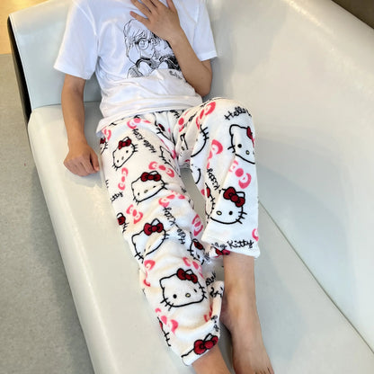 Pantalones de Pijama Hello Kitty 2024 – Edición Halloween (Flanel / Kawaii)